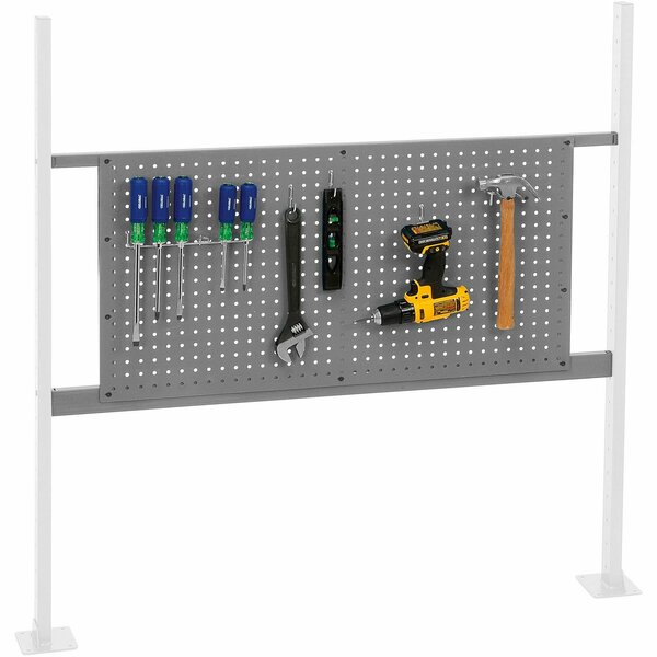 Global Industrial 36in Pegboard Panel Kit, Gray 318873GY